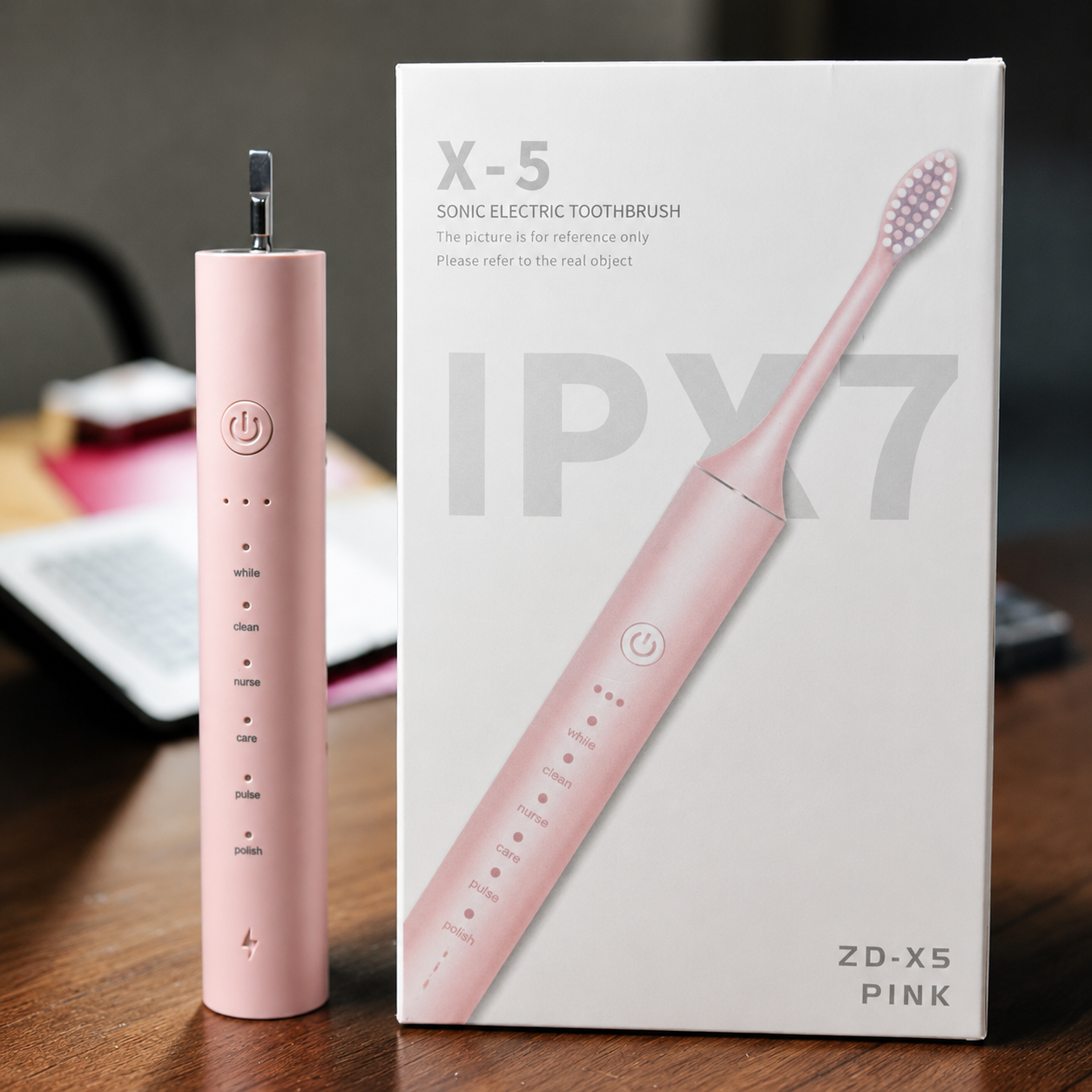 X-5 Sonic Electric Toothbrush | 6 Brushing Modes | IPX7 Waterproof | 4 Brush Heads