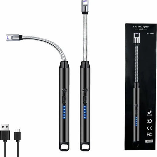 Electric Arc BBQ Lighter – Flexible Neck, Windproof, USB-C