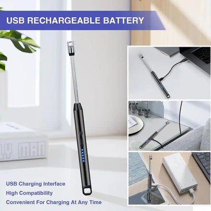 Electric Arc BBQ Lighter – Flexible Neck, Windproof, USB-C