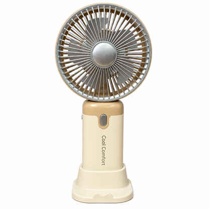Mini Handheld Fan with Stand |3 Speed Levels | USB Rechargeable | Portable Personal Cooling