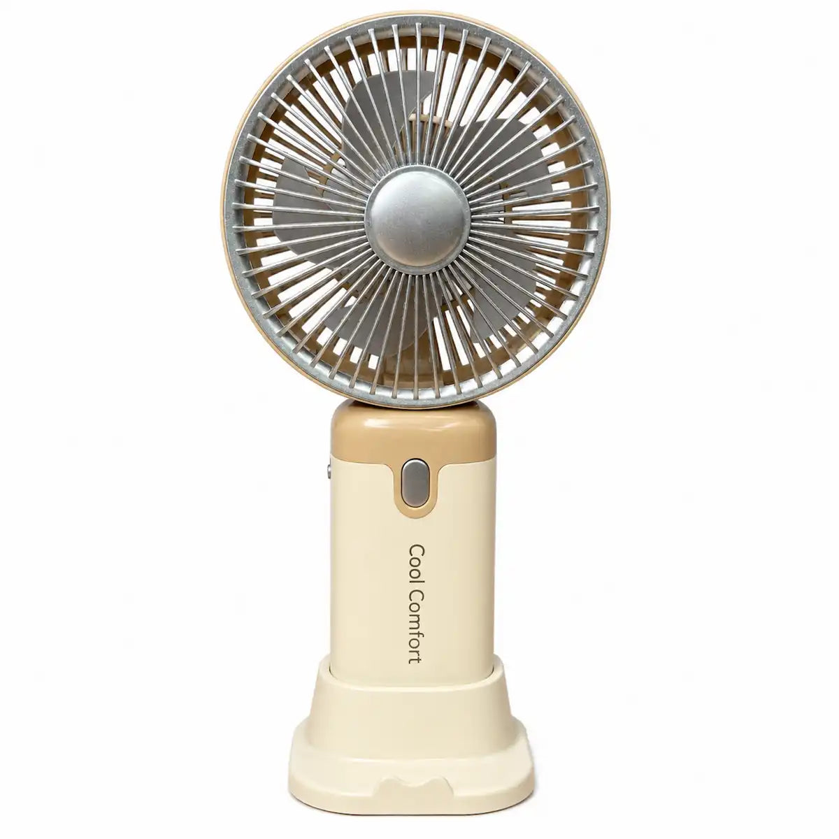 Mini Handheld Fan With Stand – 3 Speeds, USB Rechargeable