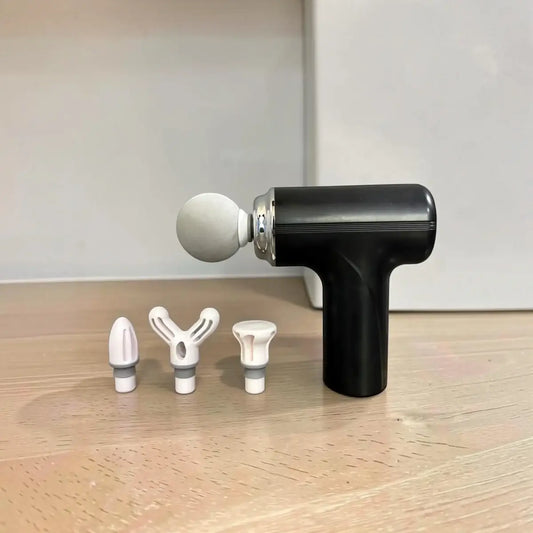 Mini Deep Tissue Massage Gun – 6 Speeds, 4 Massage Heads