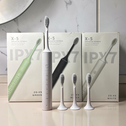 X-5 Sonic Electric Toothbrush | 6 Brushing Modes | IPX7 Waterproof | 4 Brush Heads