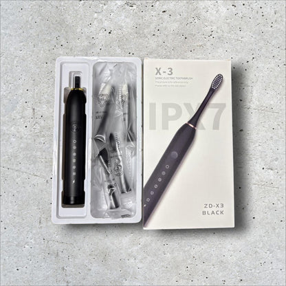 X-3 Sonic Electric Toothbrush | 6 Brushing Modes | IPX7 Waterproof | Classic Black Design