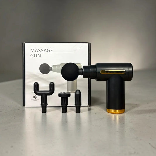Professional Massage Gun – 6 Speeds, 4 Massage Heads