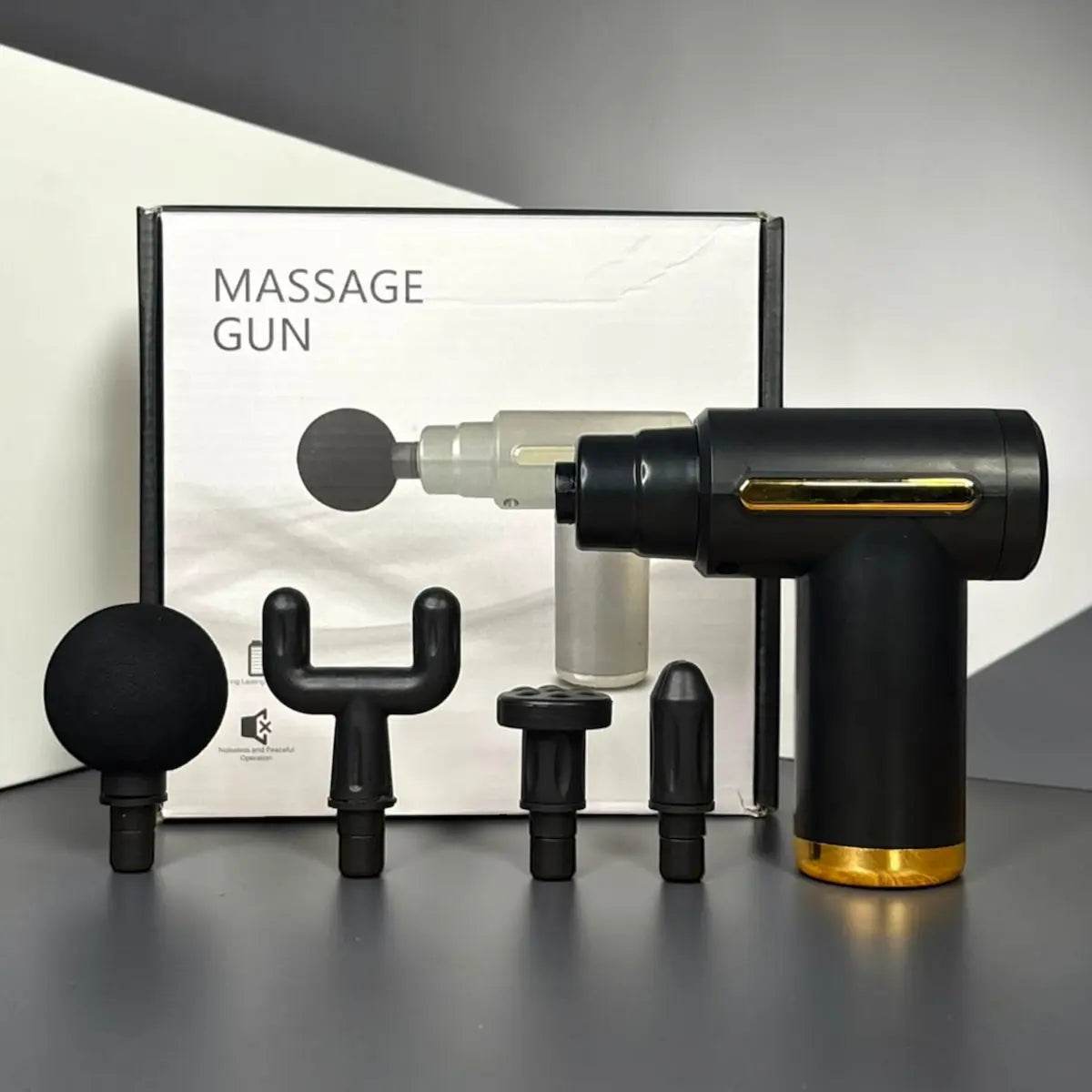 Professional Massage Gun – 6 Speeds, 4 Massage Heads