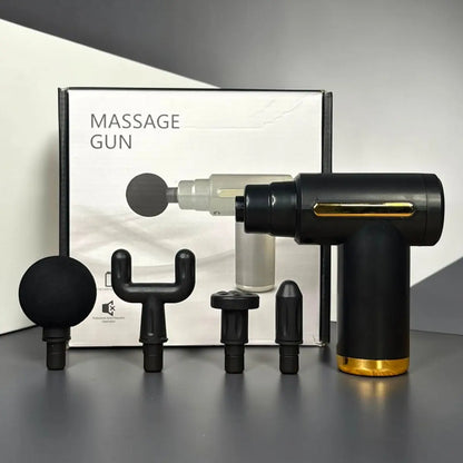 Professional Massage Gun – 6 Speeds, 4 Massage Heads