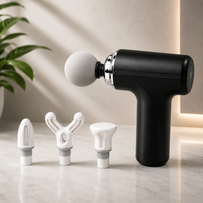 Mini Deep Tissue Massage Gun | Portable | 4 Massage Heads | USB-C Rechargeable