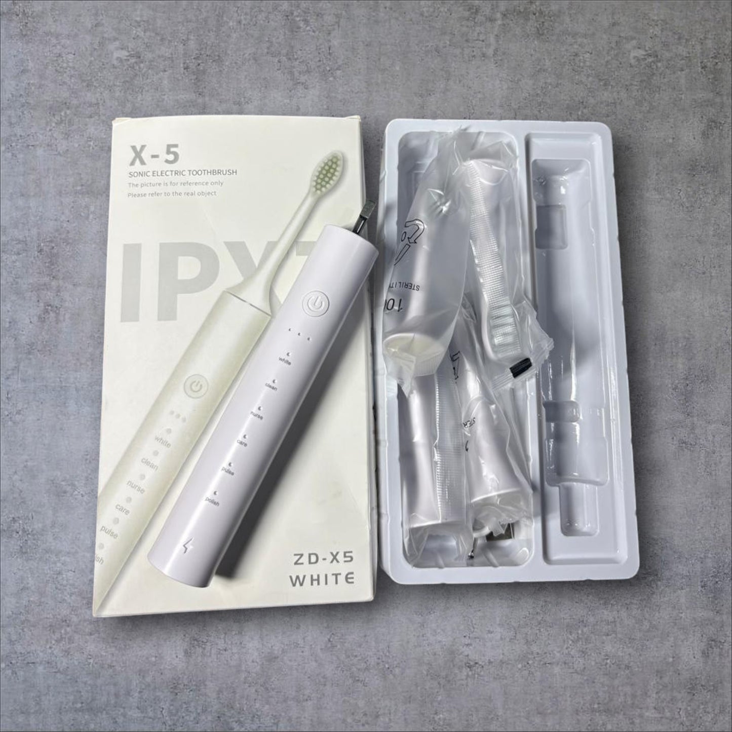 X-5 Sonic Electric Toothbrush | 6 Brushing Modes | IPX7 Waterproof | 4 Brush Heads